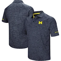 Men's Colosseum Navy Michigan Wolverines Down Swing Polo