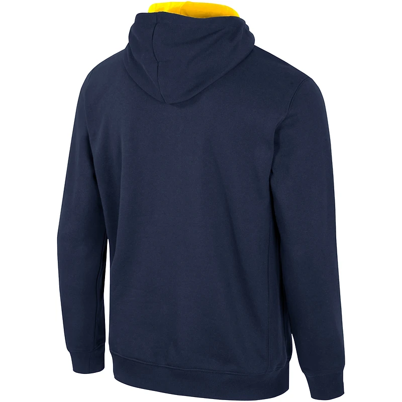 Sweat à capuche demi-zip Colosseum Navy Michigan Wolverines pour hommes