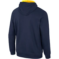 Sweat à capuche demi-zip Colosseum Navy Michigan Wolverines pour hommes