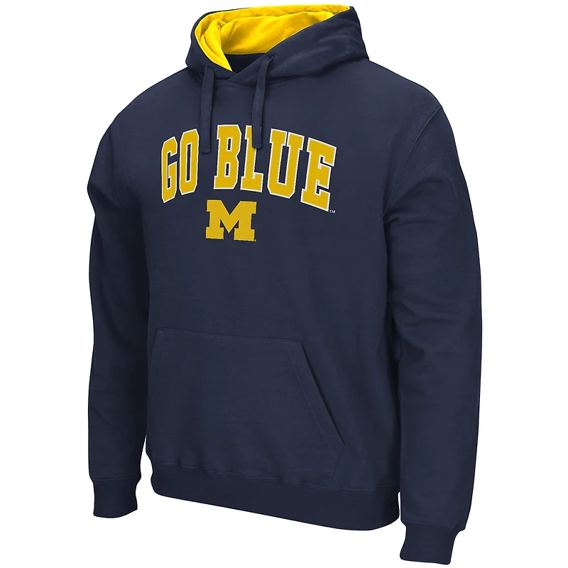 Sweat à capuche polaire Rally Cry bleu marine Colosseum pour homme des Michigan Wolverines