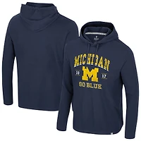 Sweat à capuche délavé bleu marine Colosseum pour homme des Michigan Wolverines Simoleans
