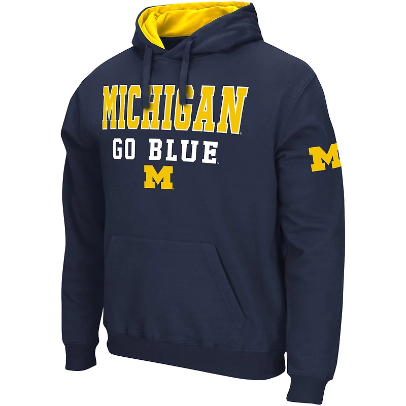 Sweat à capuche Colosseum Navy Michigan Wolverines Sunrise pour hommes