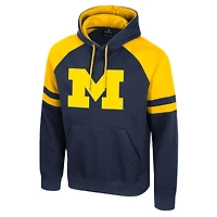 Sweat à capuche raglan Todd pour homme Colosseum Navy Michigan Wolverines