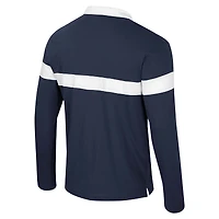 Polo à manches longues bleu marine Colosseum pour homme des Michigan Wolverines Too Cool For School