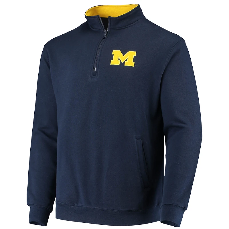Colosseum Navy Michigan Wolverines Tortugas Logo Quarter-Zip Jacket pour homme