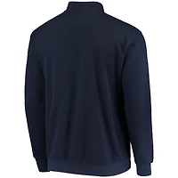 Men's Colosseum Navy Michigan Wolverines Tortugas Logo Quarter-Zip Jacket