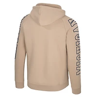 Men's Colosseum Tan Michigan Wolverines Big Break Raglan Hoodie