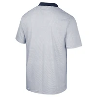 Men's Colosseum White/Black Michigan Wolverines Print Stripe Polo