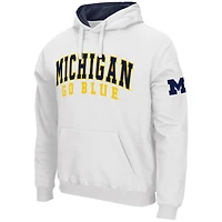 Sweat à capuche double arche Colosseum Michigan Wolverines pour homme, blanc