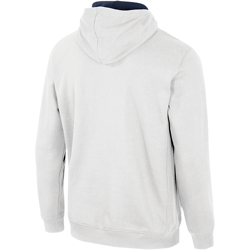 Sweat à capuche demi-zip Colosseum White Michigan Wolverines pour hommes