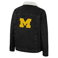 Veste en jean Colosseum x Wrangler Michigan Wolverines Western boutonnée pour homme