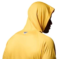 Men's Columbia  Maize Michigan Wolverines PFG Gradient Water Super Terminal Tackle Hoodie Omni-Wick T-Shirt