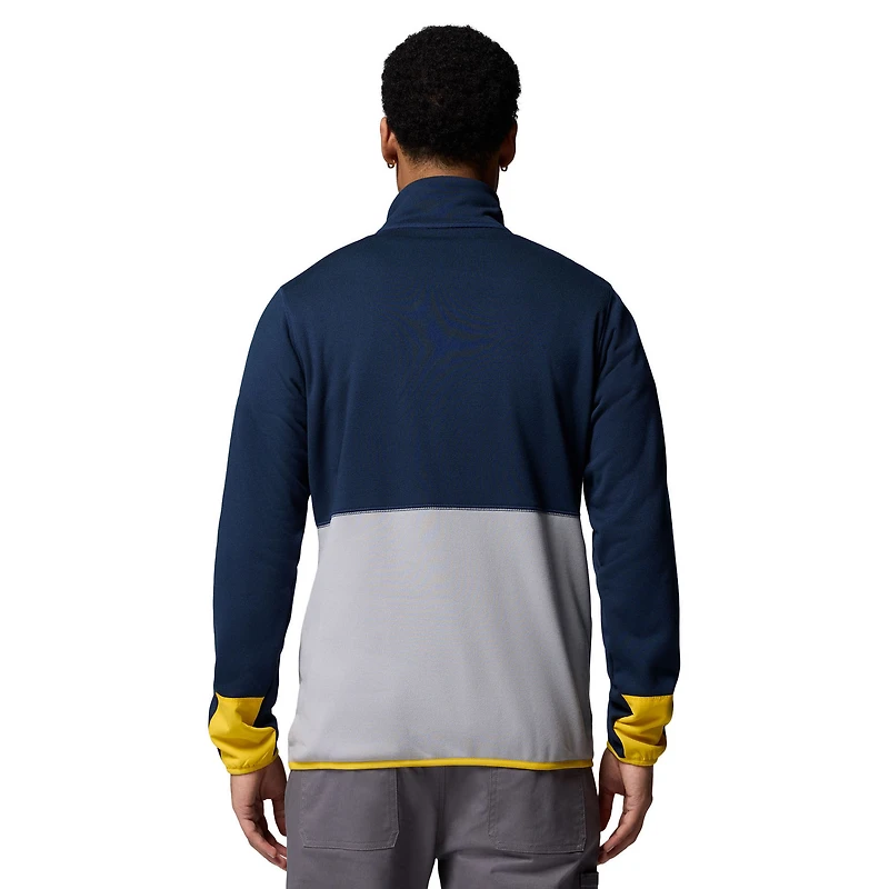 Pull mi-zippé Omni-Wick Hike pour homme Columbia bleu marine/gris Michigan Wolverines