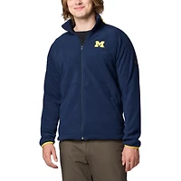 Veste polaire à glissière complète Flanker™ IV bleu marine Michigan Wolverines pour homme de Columbia