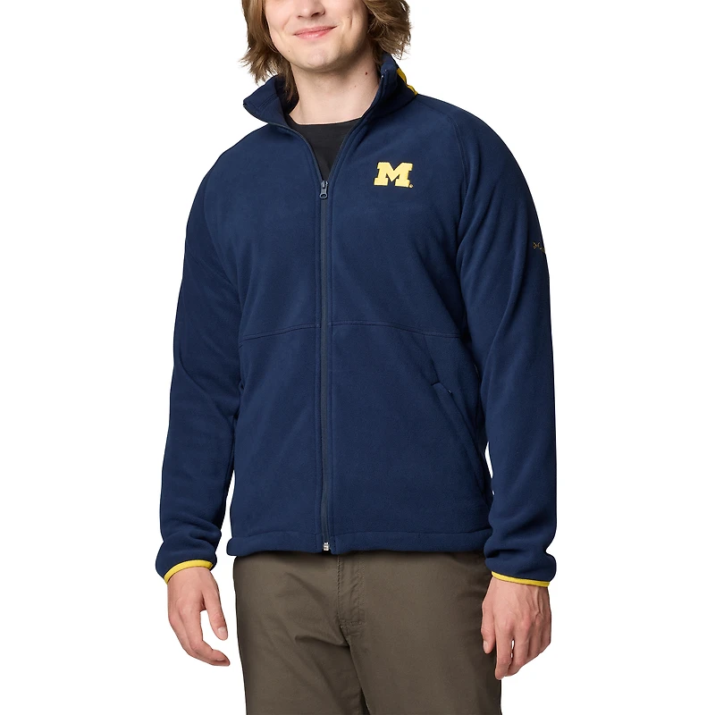 Veste polaire à glissière complète Flanker™ IV bleu marine Michigan Wolverines pour homme de Columbia
