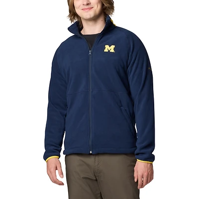 Veste polaire à glissière complète Flanker™ IV bleu marine Michigan Wolverines pour homme de Columbia