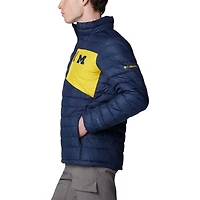 Men's Columbia  Navy Michigan Wolverines Double Blitz Omni-Heat Infinity Insulated Full-Zip Jacket