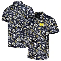 Polo pour homme Columbia Navy Michigan Wolverines Super Terminal Tackle Omni-Shade