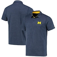 Polo Columbia bleu marine Michigan Wolverines Tech Trail Omni-Shade pour homme