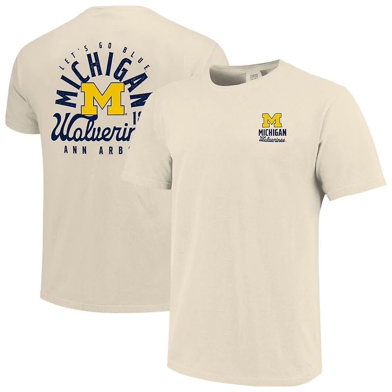 T-shirt crème pour homme avec motif mascotte des Wolverines du Michigan