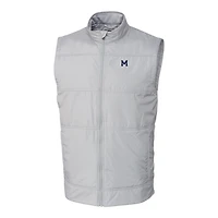 Gilet coupe-vent hybride furtif entièrement zippé pour homme, gris, des Michigan Wolverines Vault, de grande taille et