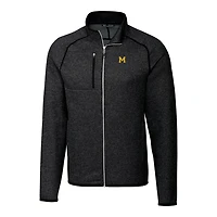 Veste zippée intégrale pour homme, couleur anthracite chiné, coupe-vent, Michigan Wolverines, taille grande