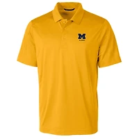 Men's Cutter & Buck  Maize Michigan Wolverines Alumni Logo Prospect Textured Stretch Polo