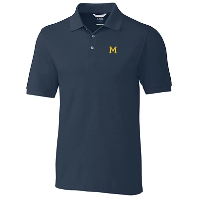 Polo bleu marine Cutter & Buck pour homme, Michigan Wolverines, grandes tailles, College Vault Advantage DryTec Tri-Blend