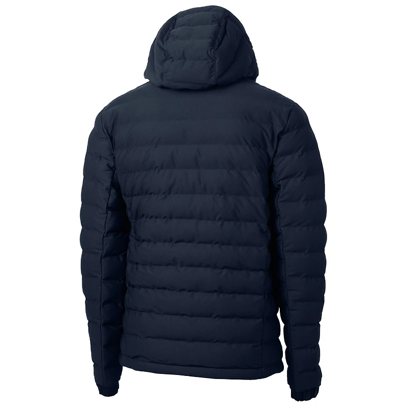 Veste matelassée isolante entièrement zippée pour homme Cutter & Buck bleu marine Michigan Wolverines Mission Ridge Repreve Eco