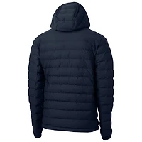 Veste matelassée isolante entièrement zippée pour homme Cutter & Buck bleu marine Michigan Wolverines Mission Ridge Repreve Eco