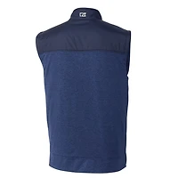 Gilet coupe-vent hybride entièrement zippé pour homme, bleu marine, des Michigan Wolverines Vault, de taille grande et