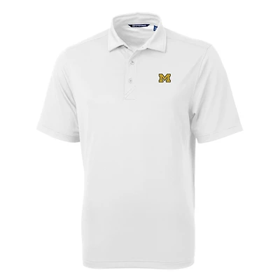Polo recyclé Virtue Eco Pique blanc pour homme, coupeur et buck, Michigan Wolverines, grandes tailles