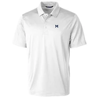 Men's Cutter & Buck White Michigan Wolverines Team Logo Big Tall Prospect Textured Stretch Polo
