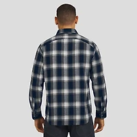 Men's Darius Rucker Collection by Fanatics Navy Michigan Wolverines Flannel Plaid Full-Snap Shirt