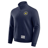 Pull zippé quart de tour pour homme, collection Darius Rucker par Fanatics, bleu marine, des Wolverines du Michigan