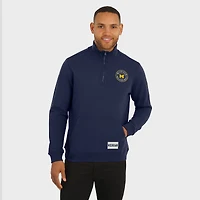 Pull zippé quart de tour pour homme, collection Darius Rucker par Fanatics, bleu marine, des Wolverines du Michigan