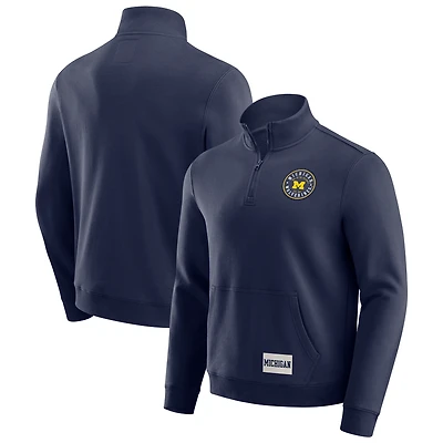 Pull zippé quart de tour pour homme, collection Darius Rucker par Fanatics, bleu marine, des Wolverines du Michigan