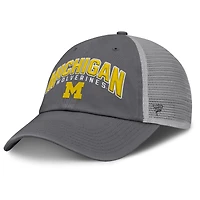 Men's Fanatics Charcoal Michigan Wolverines Ionic Trucker Adjustable Hat