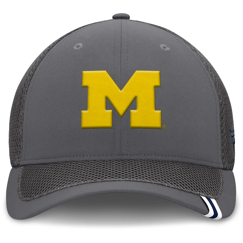 Casquette Flex Clincher grise des Wolverines du Michigan pour homme