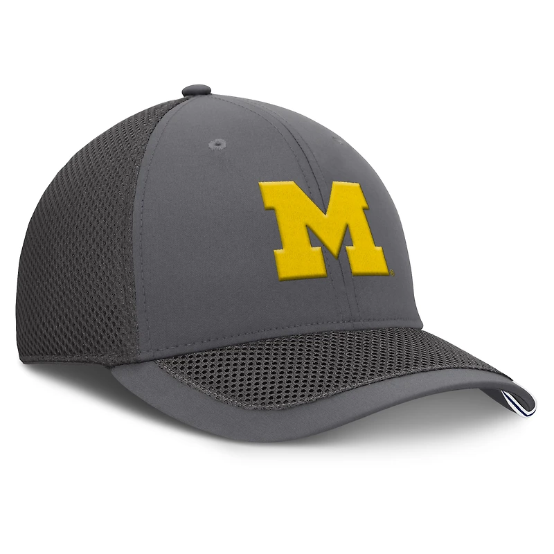 Casquette Flex Clincher grise des Wolverines du Michigan pour homme