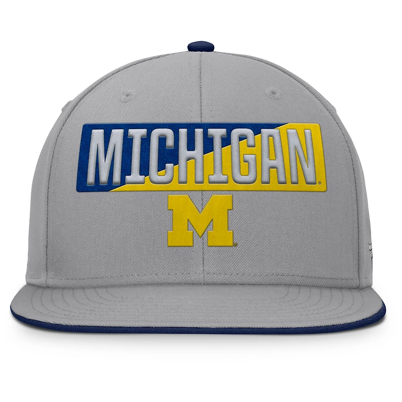 Casquette snapback grise Michigan Wolverines Duo Fanatics pour homme