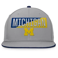 Casquette snapback grise Michigan Wolverines Duo Fanatics pour homme