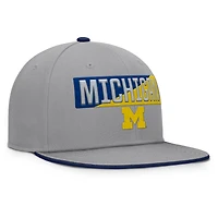Casquette snapback grise Michigan Wolverines Duo Fanatics pour homme