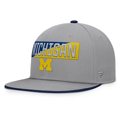 Casquette snapback grise Michigan Wolverines Duo Fanatics pour homme