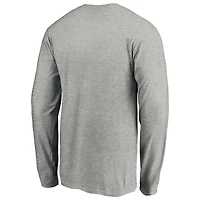 Men's Fanatics Heathered Gray Michigan Wolverines Steady Long Sleeve T-Shirt