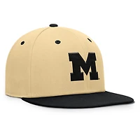Men's Fanatics Khaki/Black Michigan Wolverines Balance Fitted Hat