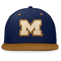 Casquette ajustée NoBo bleu marine/marron pour homme des Wolverines du Michigan