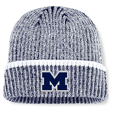 Bonnet en tricot à revers Haze pour homme, bleu marine/blanc, Michigan Wolverines