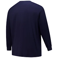 T-shirt à manches longues Big & Tall Vision pour hommes Fanatics bleu marine Michigan Wolverines