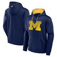 Sweat à capuche enfiler pois délavé bleu marine Michigan Wolverines pour homme Fanatics